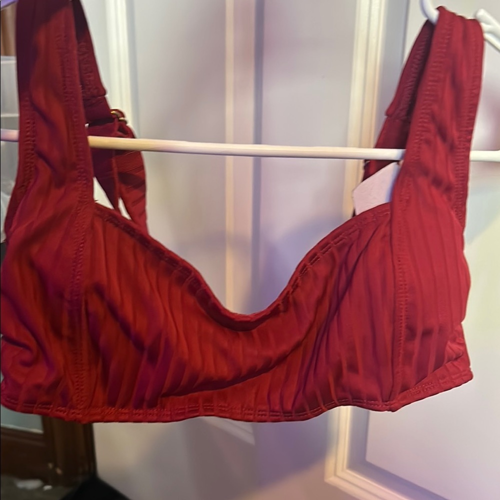 Cacique Red Bikini Swimwear with Plunging Neckline
